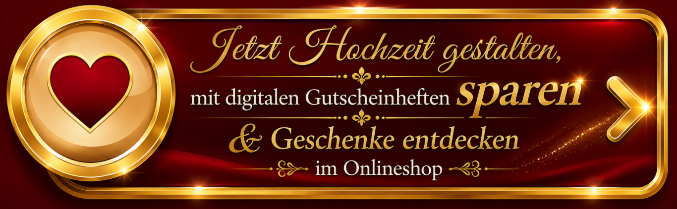 Jetzt Hochzeit gestalten, mit digitalen Gutscheinheften sparen & Geschenke entdecken im Onlineshop - Mitteldeutschland sowie Mecklenburg-Vorpommern & Brandenburg im Onlineshop erhältlich Button Hochzeit gestalten, Gutscheinhefte digital Mitteldeutschland sowie Mecklenburg-Vorpommern & Brandenburg im Onlineshop erhältlich